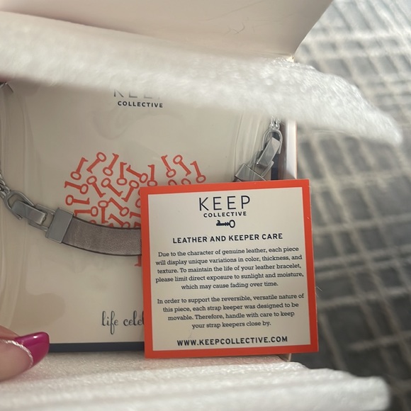 Keep Collective Reversible Chain & Leather Necklace Blk/Steel Gray Silver Chain - Picture 4 of 5